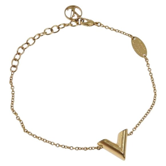 LOUIS VUITTON Essential V Bracelet Gold M61084 LV Auth 139434 - Picture 1 of 16